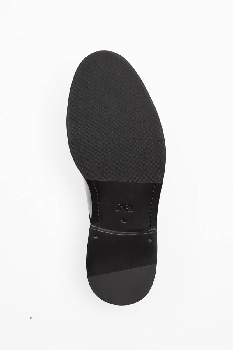 ZARA SMART LEATHER Läderskor Herr Svarta | YNRLX-7190