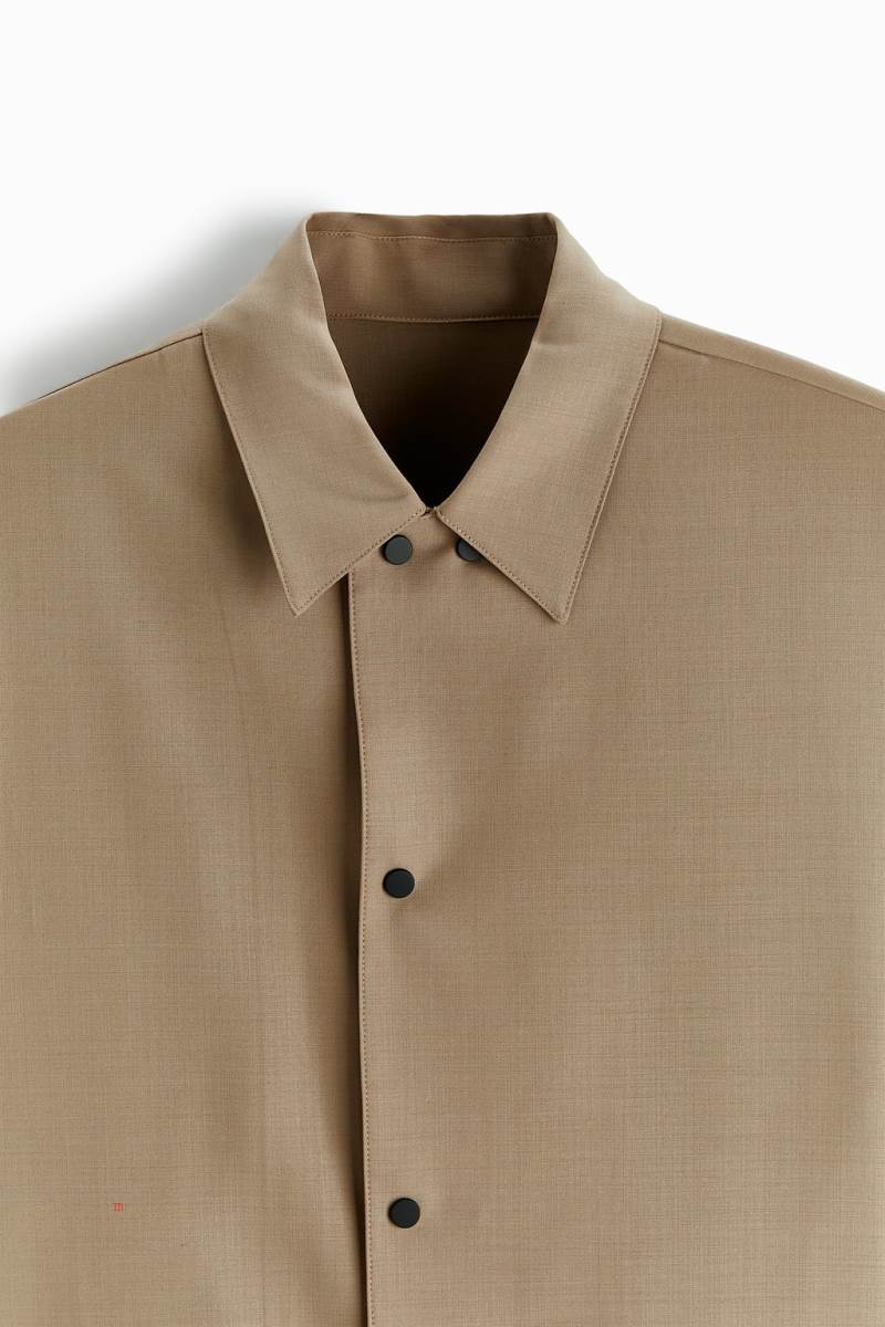ZARA SNAP BUTTON Övertröja Herr Ljusbruna | RGCXZ-9184