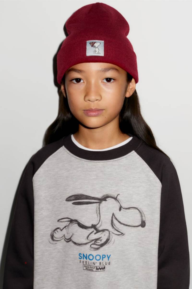 ZARA SNOOPY PEANUTS™ RAGLAN SLEEVE Sweatshirt Pojke Grå | FHBMR-1279