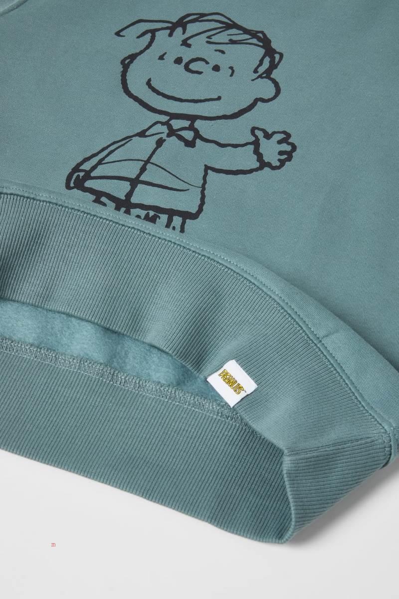 ZARA SNOOPY PEANUTS™ Sweatshirt Pojke Grå Blå | ELHTV-7051