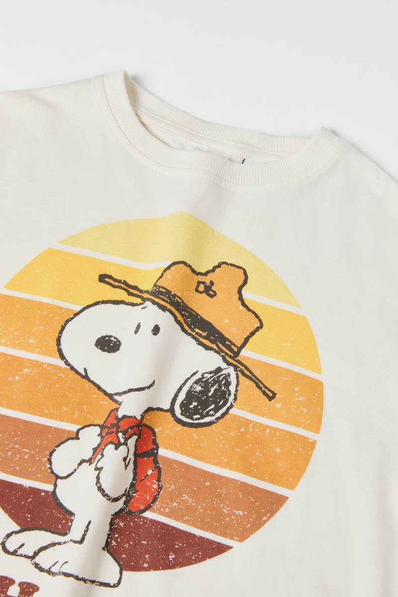 ZARA SNOOPY PEANUTS™ T-shirt Pojke Grå Vita | RHYLG-5023