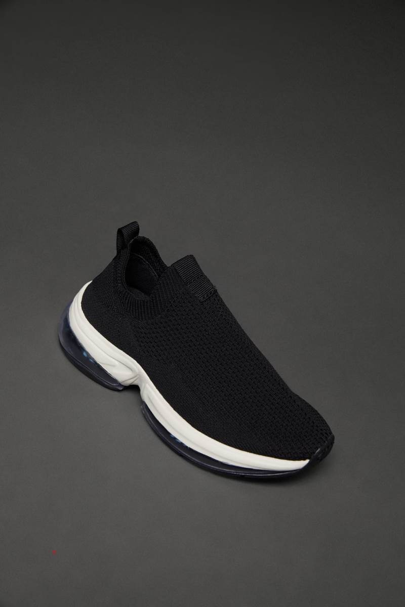 ZARA SOCK-STYLE Sneakers Pojke Svarta | EBSFR-7953