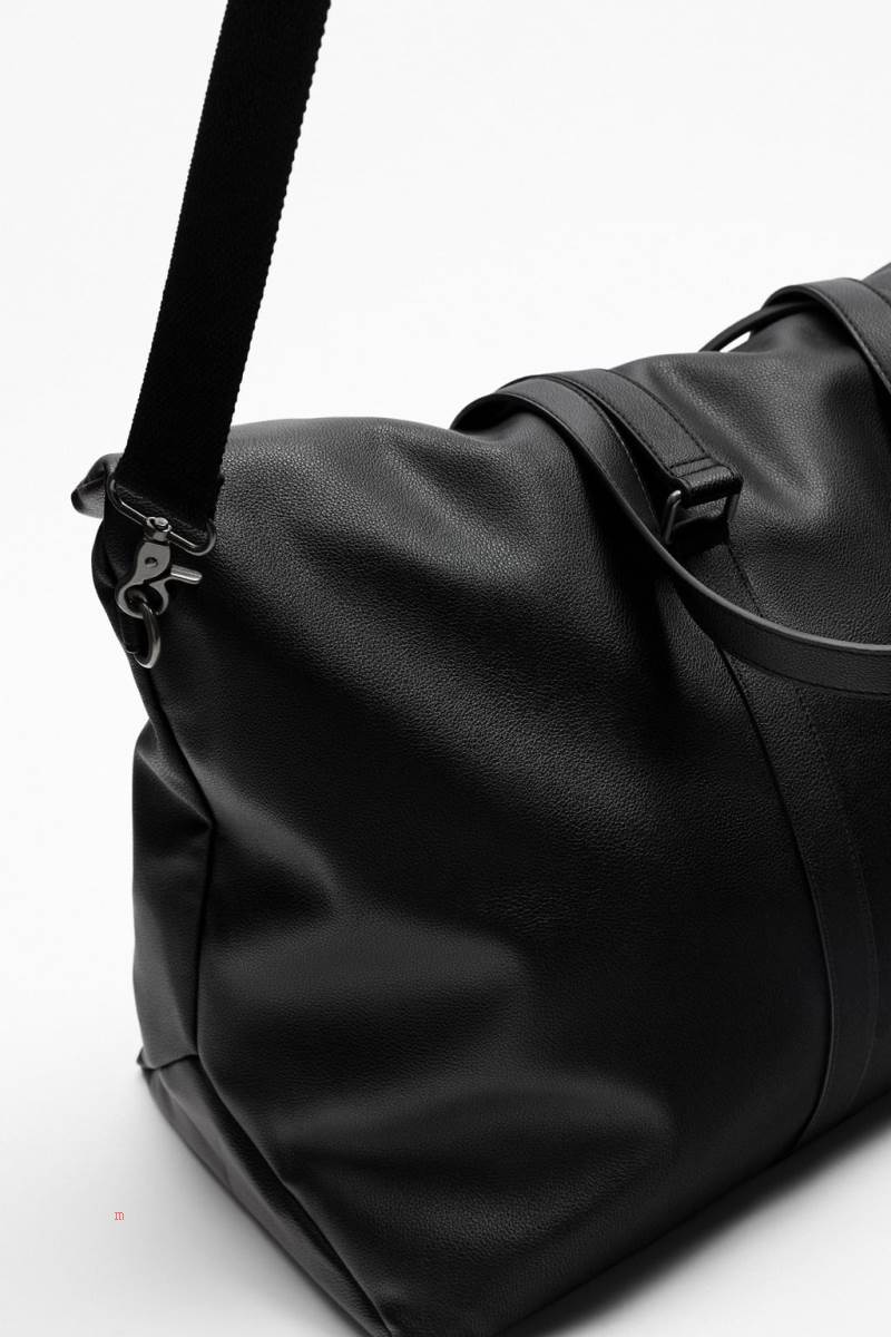 ZARA SOFT BOWLING BAG Handväska Herr Svarta | JTZVP-5602
