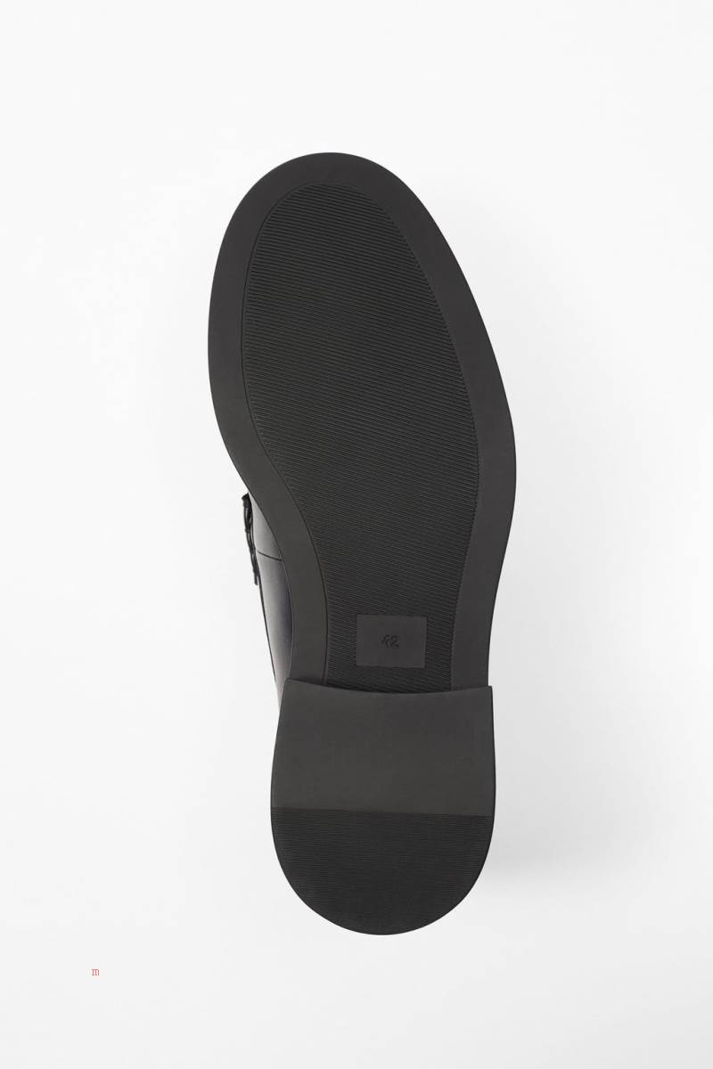 ZARA SOFT LEATHER Loafers Herr Marinblå Blå | IWEOX-3548
