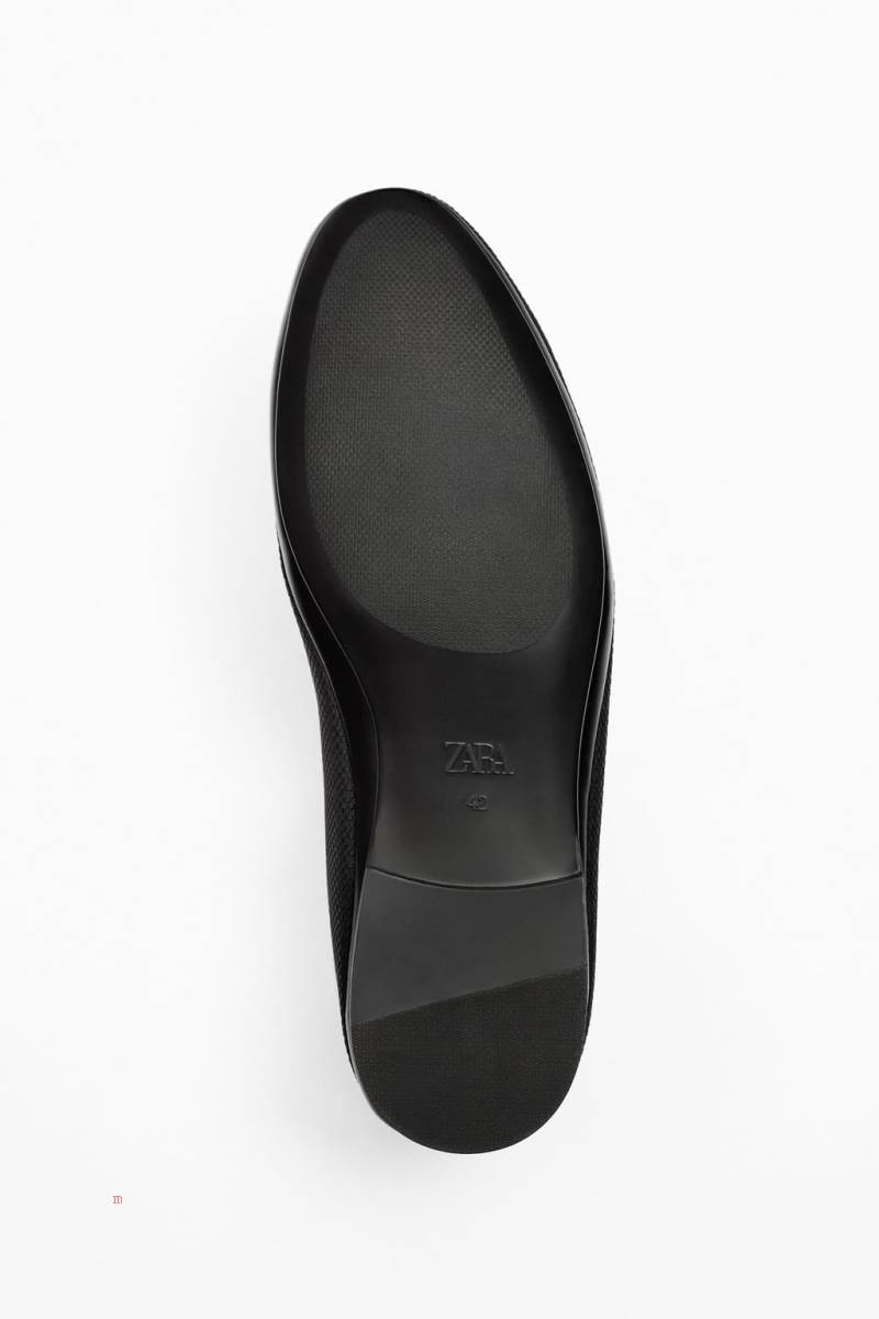 ZARA SOFT Loafers Herr Svarta | VUFMH-9721