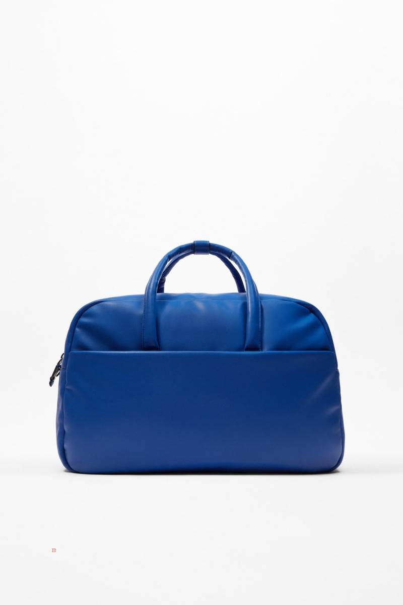 ZARA SOFT QUILTED BOWLING BAG Handväska Herr Blå | KBSDI-3492