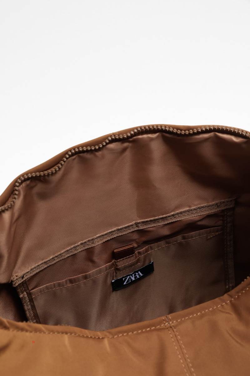 ZARA SOFT QUILTED Crossbody Väska Herr Mörkröda | ZQTMN-6481