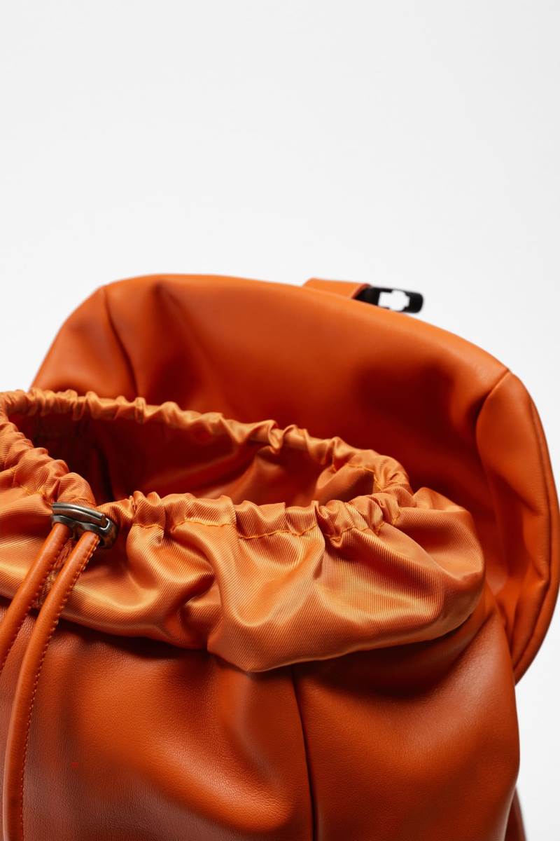 ZARA SOFT QUILTED Ryggsäck Herr Orange | LOEIW-1543