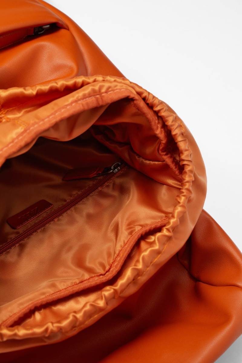 ZARA SOFT QUILTED Ryggsäck Herr Orange | LOEIW-1543