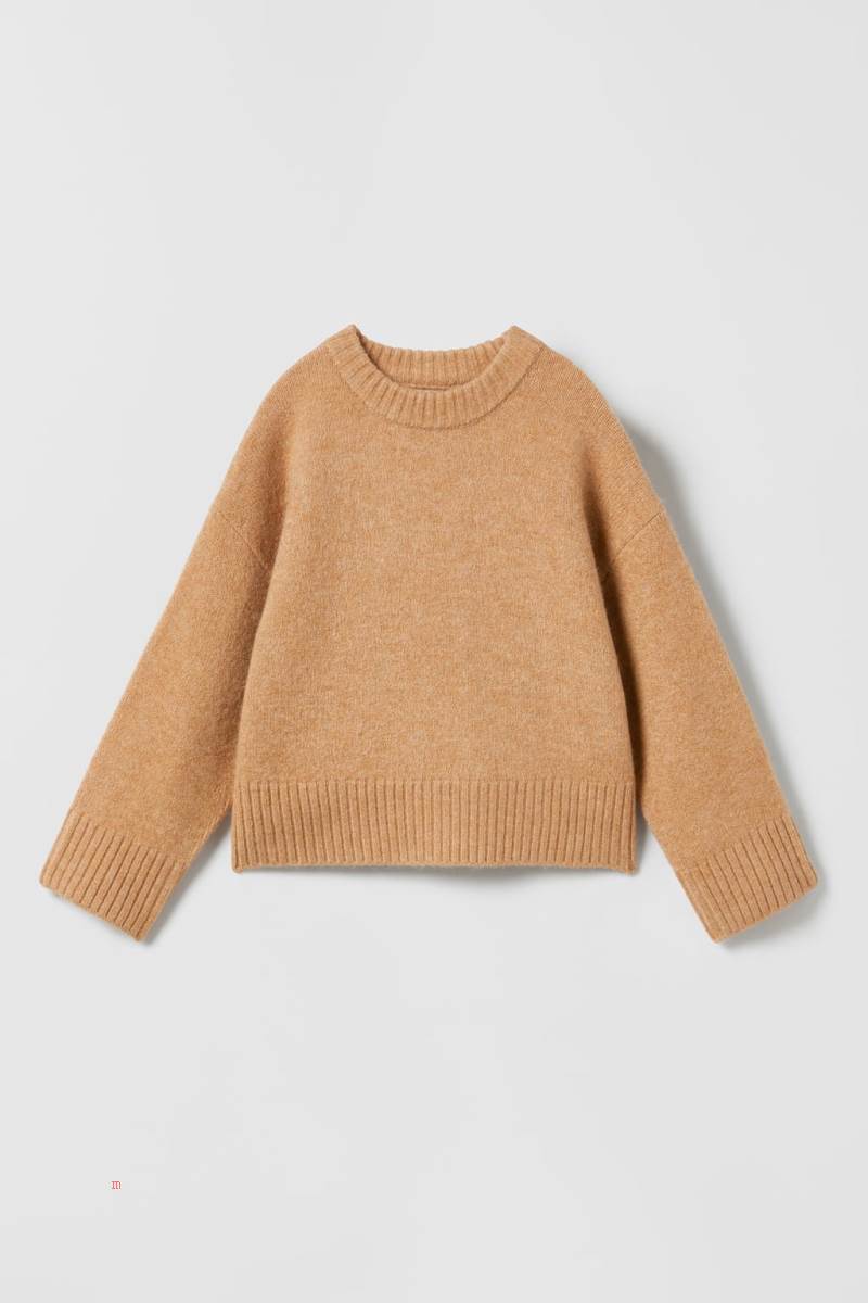 ZARA SOFT TOUCH KNIT Tröjor Tjej Beige | GTKXN-4825