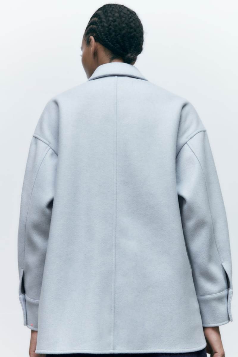 ZARA SOFT WITH BUTTONS Övertröja Dam Blå | KNLDR-3184