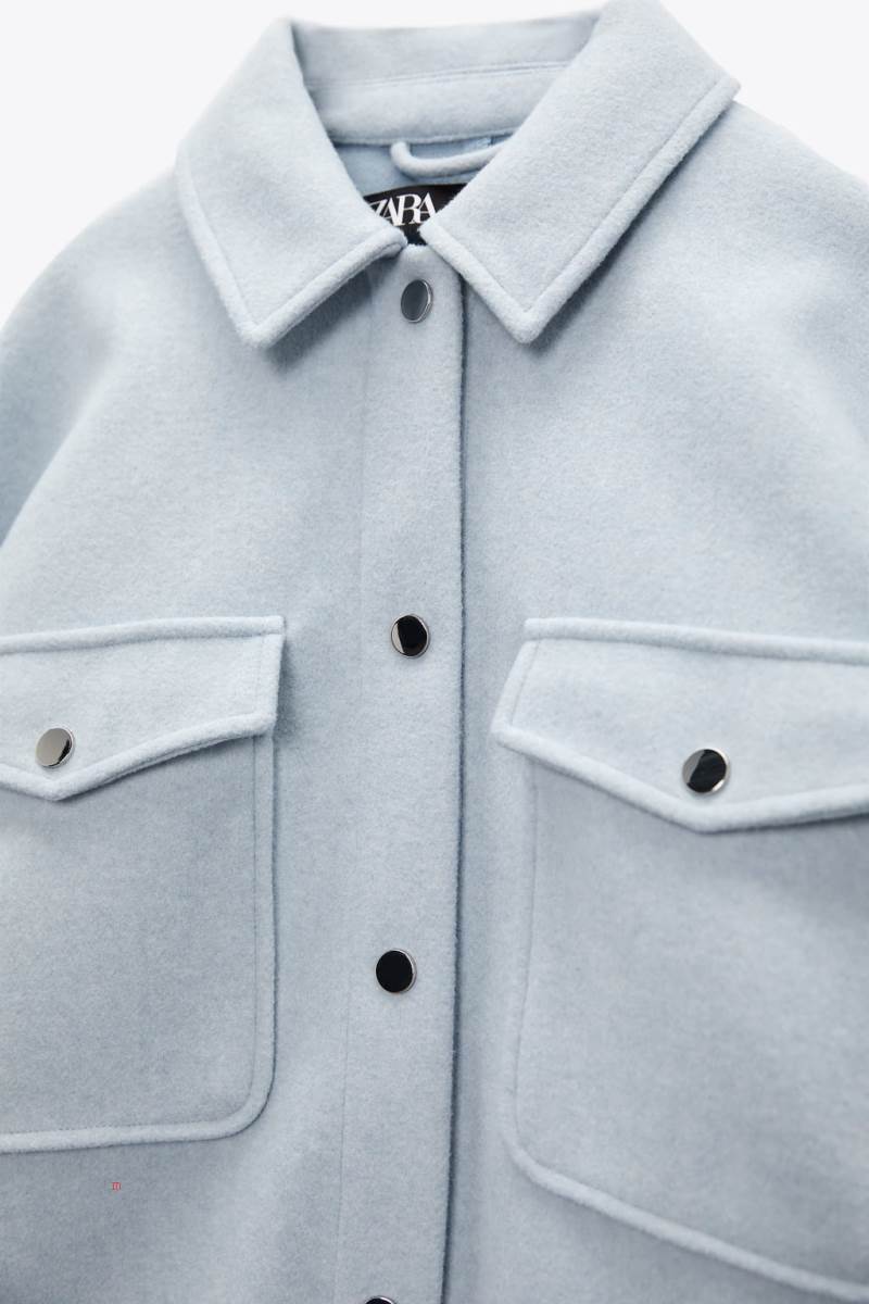 ZARA SOFT WITH BUTTONS Övertröja Dam Blå | KNLDR-3184