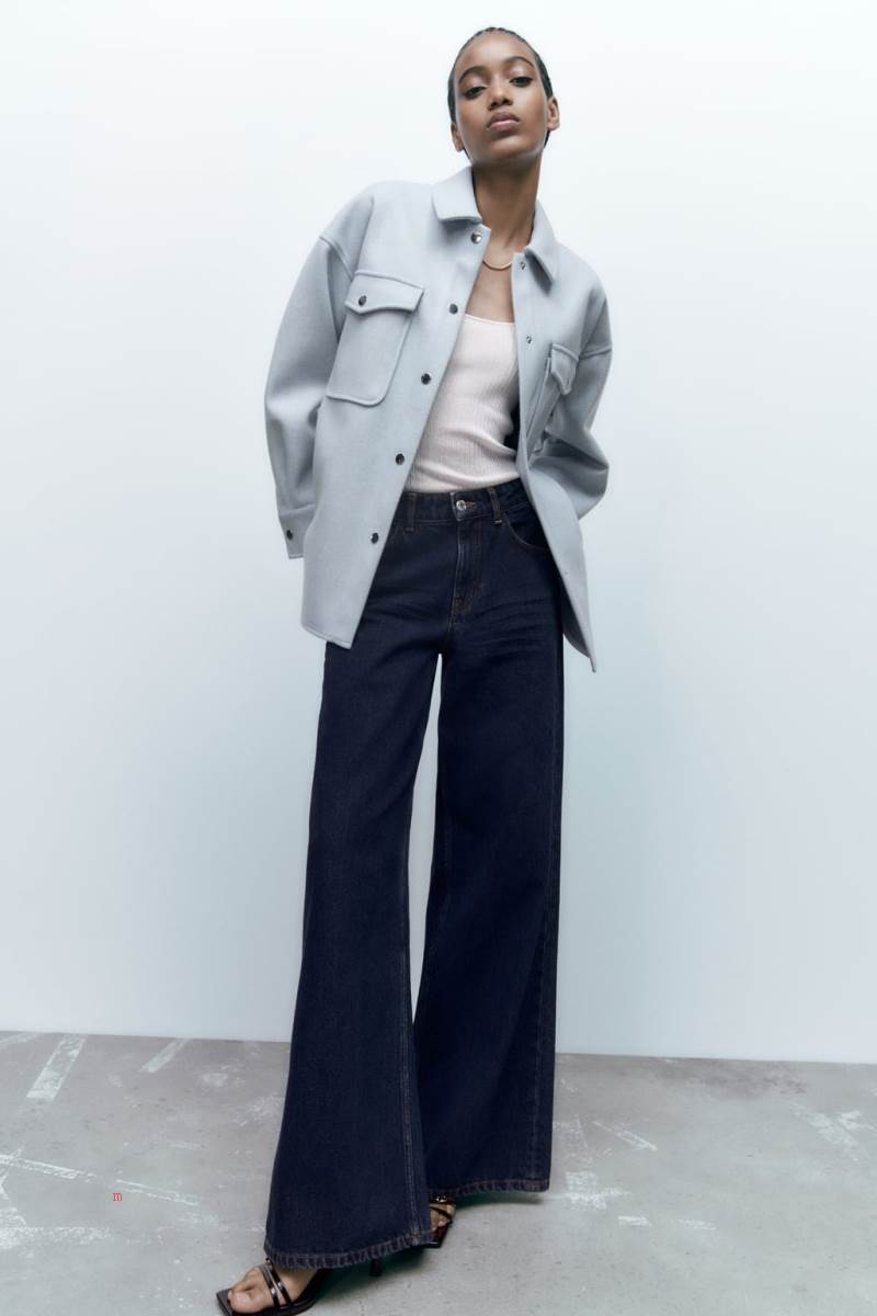ZARA SOFT WITH BUTTONS Övertröja Dam Blå | KNLDR-3184