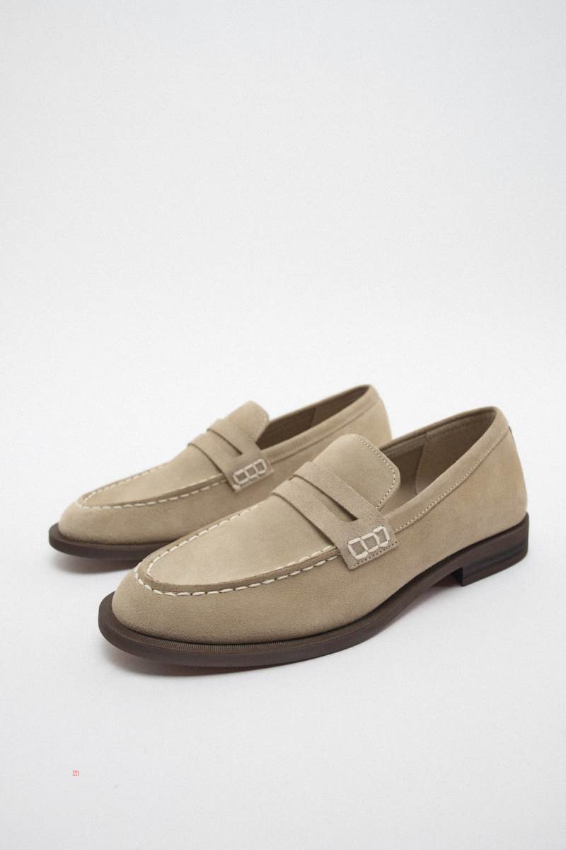 ZARA SPLIT SUEDE Loafers Dam Bruna | KDUXW-6742