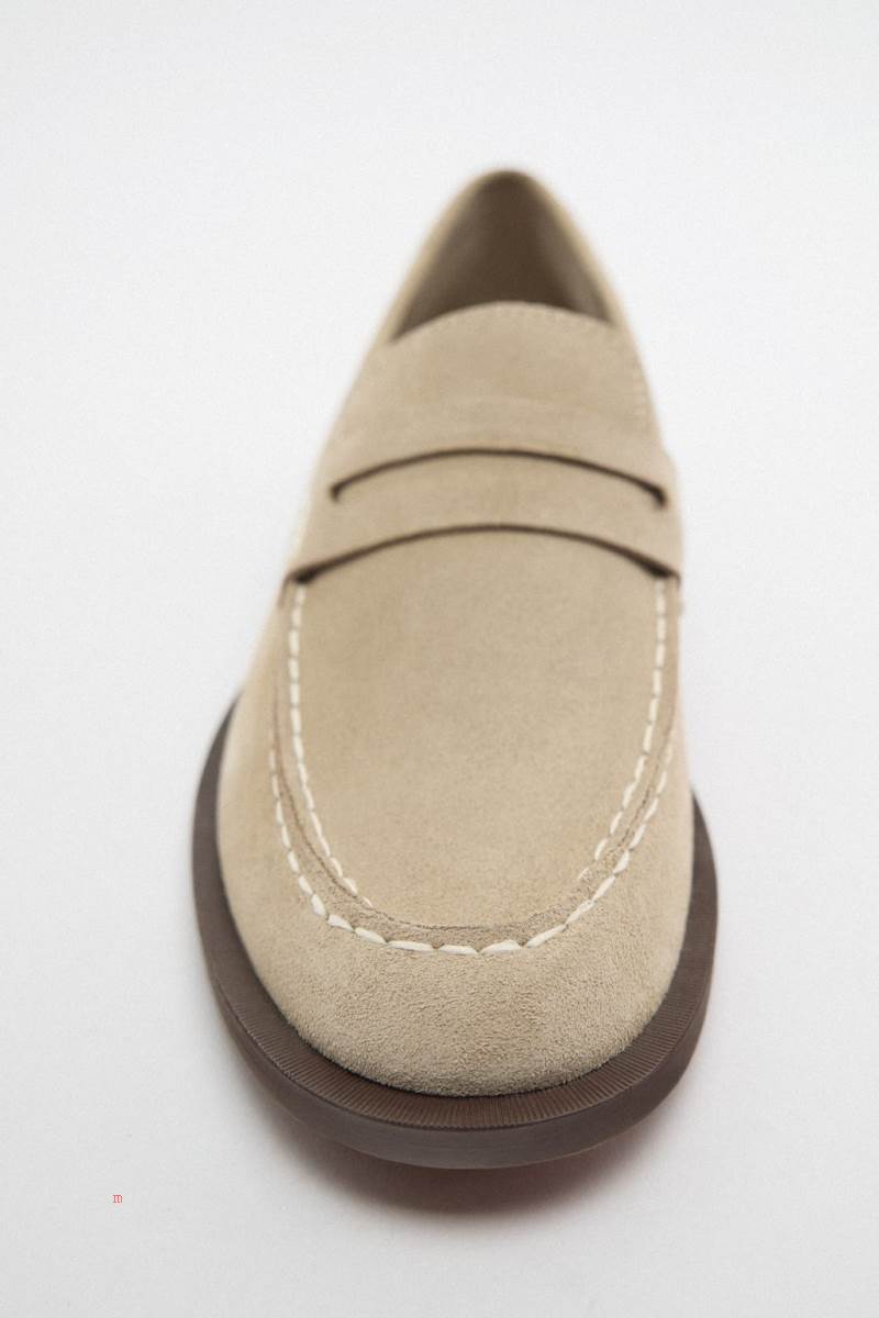 ZARA SPLIT SUEDE Loafers Dam Bruna | KDUXW-6742