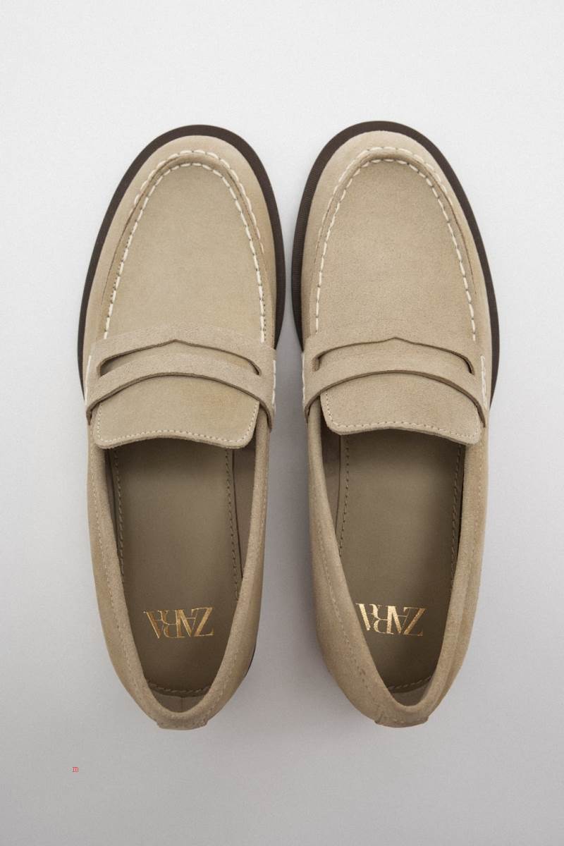 ZARA SPLIT SUEDE Loafers Dam Bruna | KDUXW-6742