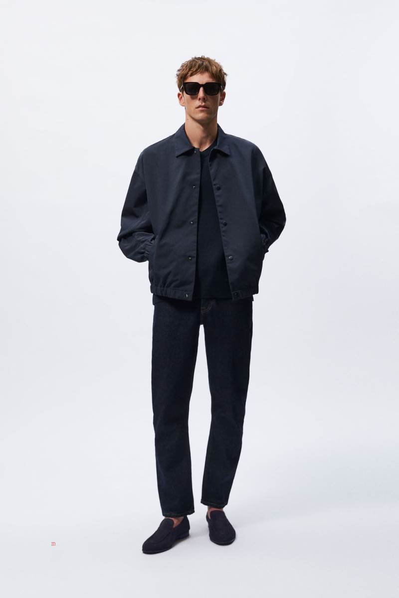 ZARA SPLIT SUEDE Loafers Herr Marinblå Blå | JONSR-2437