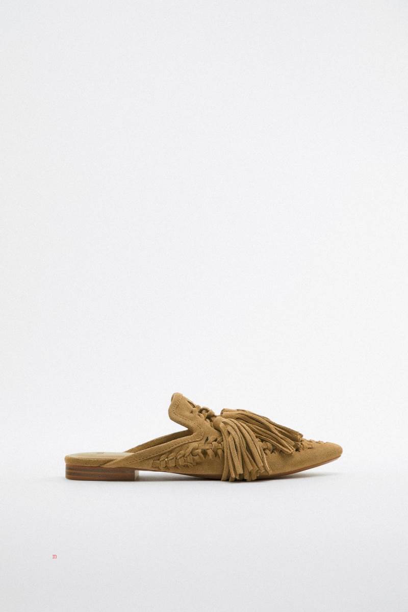ZARA SPLIT SUEDE MULE Loafers Dam Bruna | QGLIW-6937