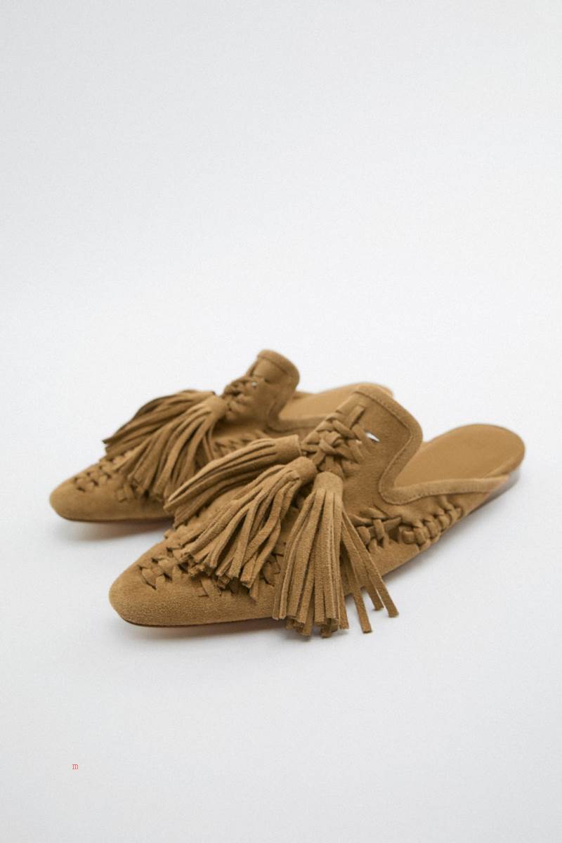 ZARA SPLIT SUEDE MULE Loafers Dam Bruna | QGLIW-6937