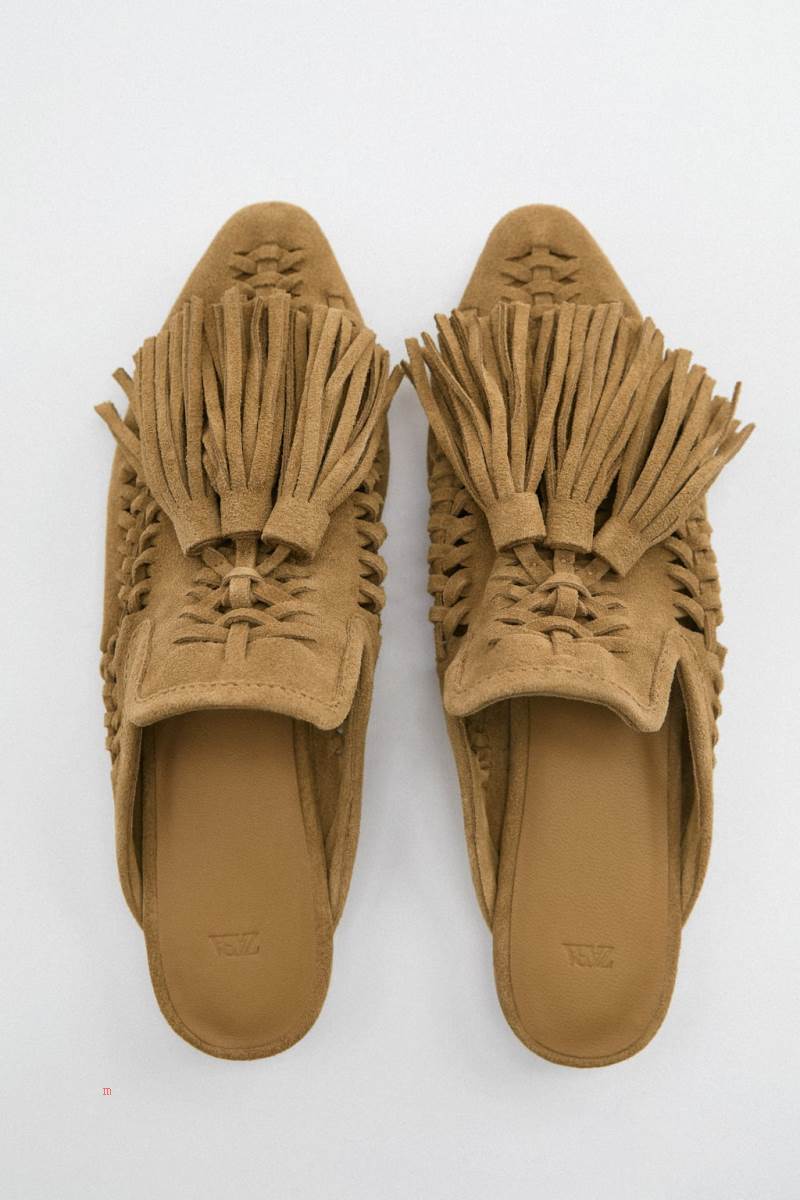 ZARA SPLIT SUEDE MULE Loafers Dam Bruna | QGLIW-6937