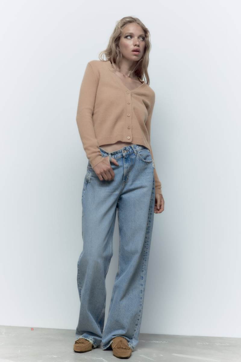 ZARA SPLIT SUEDE WITH STUDS Loafers Dam Grå | CTJGH-6758