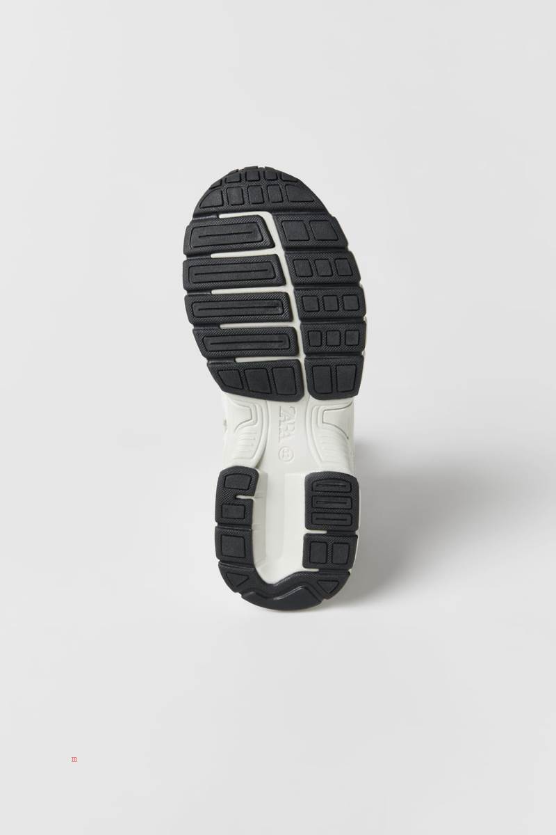 ZARA SPORTY HIGH-TOP Sneakers Pojke Vita | BAYCZ-8746