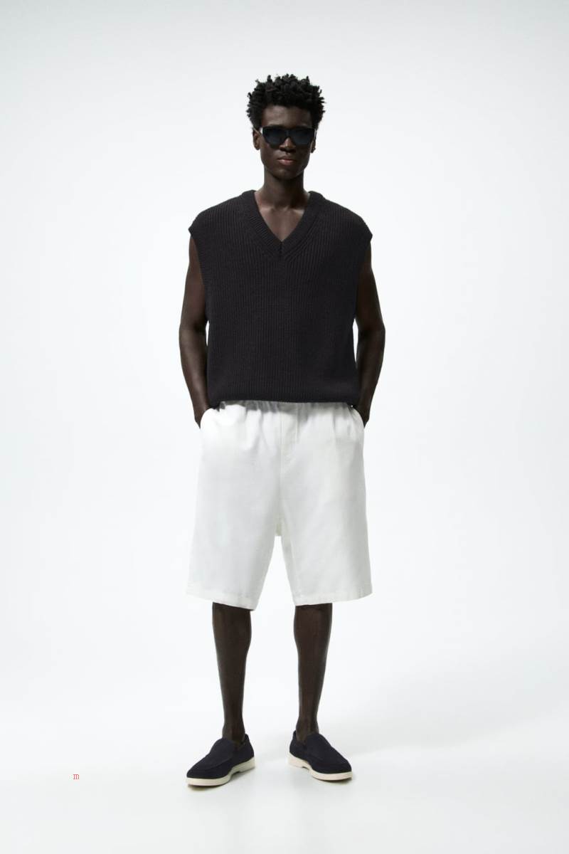 ZARA SPORTY LEATHER Loafers Herr Marinblå Blå | VIBPO-1725