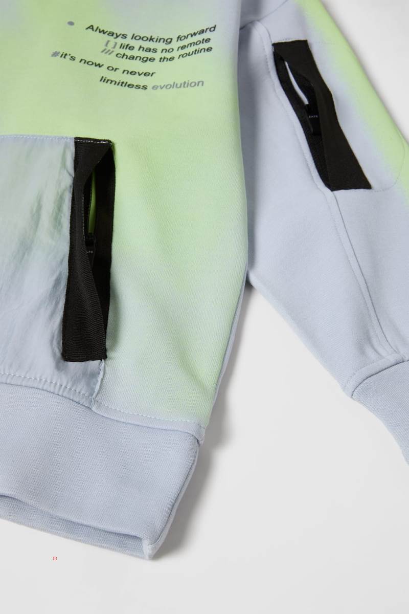 ZARA SPORTY NEON SPRAY Hoodie Pojke Grå | ZNAHS-6185