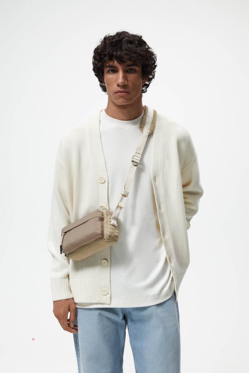 ZARA SPORTY NYLON Crossbody Väska Herr Bruna | JSFPN-9625