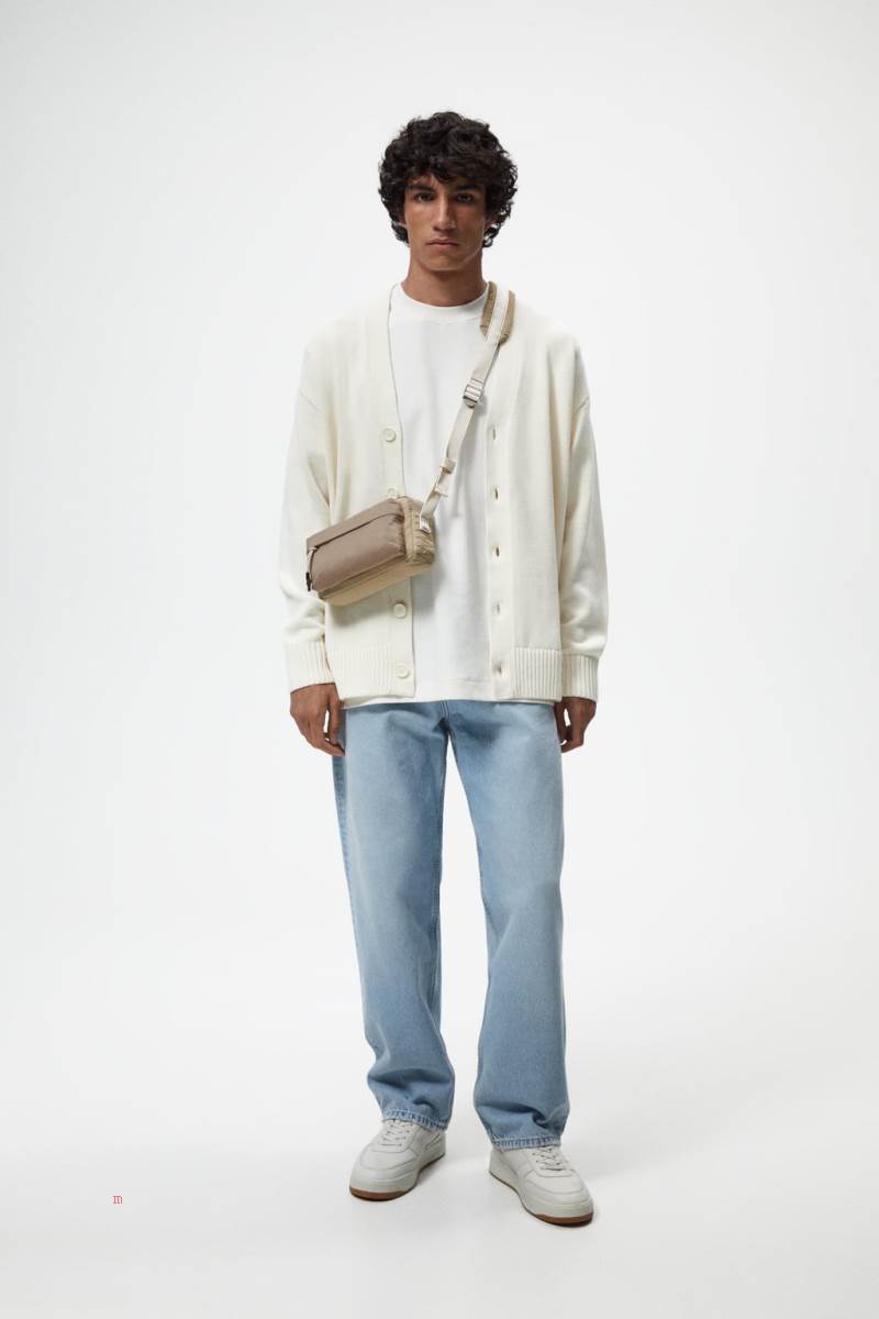 ZARA SPORTY NYLON Crossbody Väska Herr Bruna | JSFPN-9625