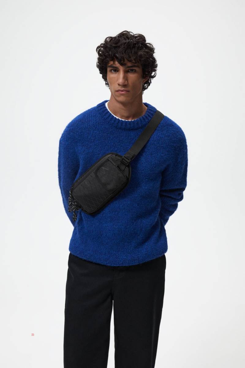 ZARA SPORTY NYLON Crossbody Väska Herr Svarta | MGZOI-3091