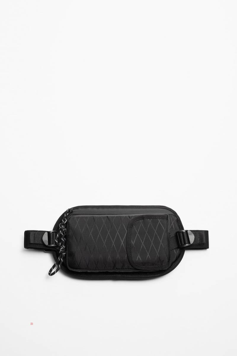 ZARA SPORTY NYLON Crossbody Väska Herr Svarta | MGZOI-3091