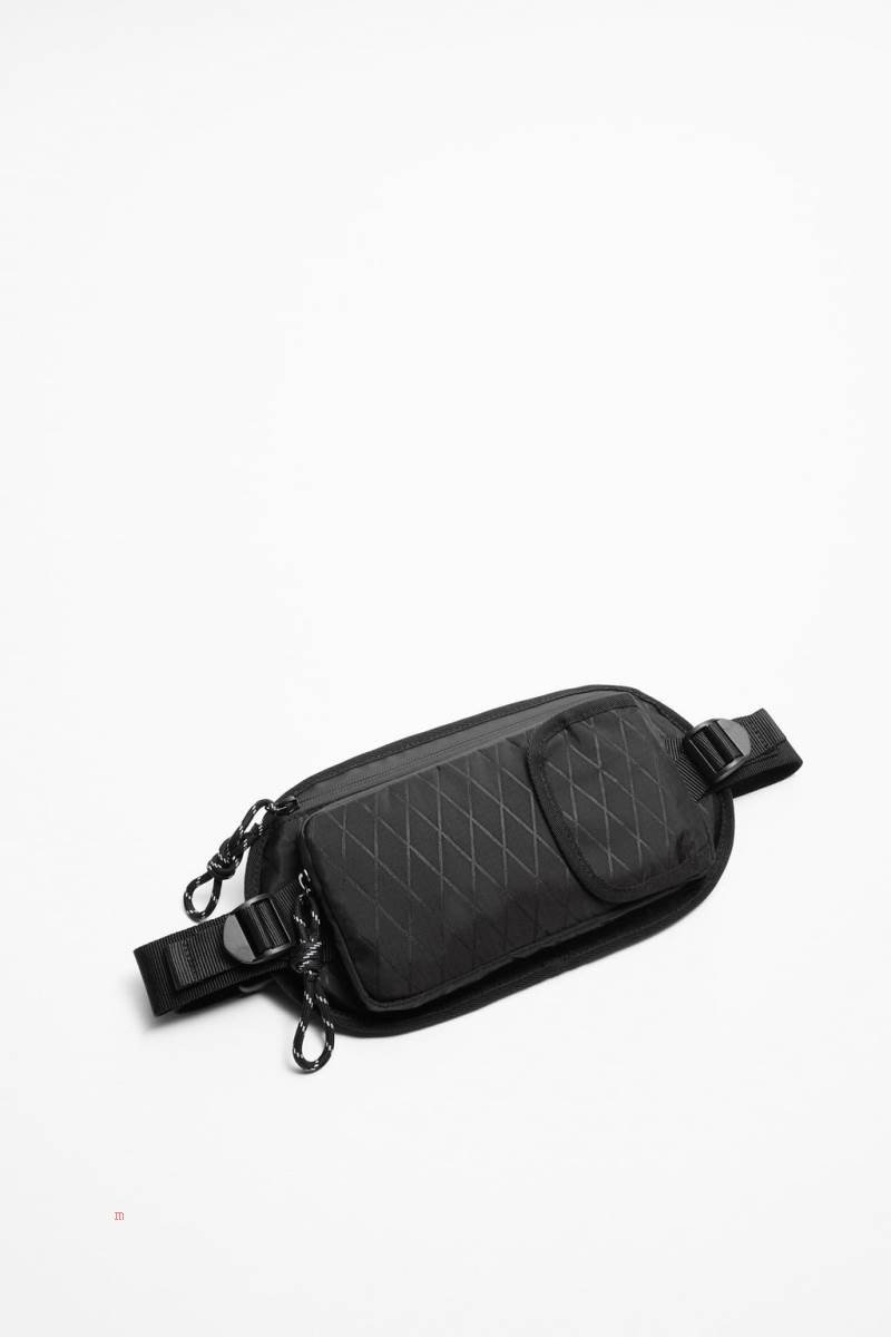 ZARA SPORTY NYLON Crossbody Väska Herr Svarta | MGZOI-3091