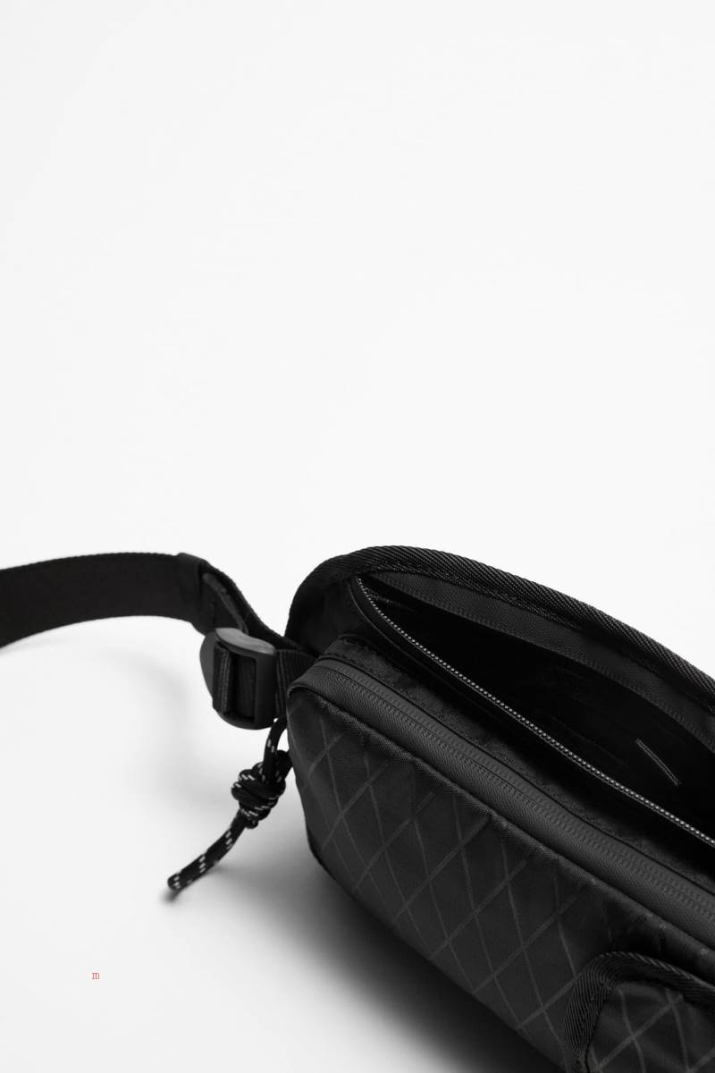 ZARA SPORTY NYLON Crossbody Väska Herr Svarta | MGZOI-3091