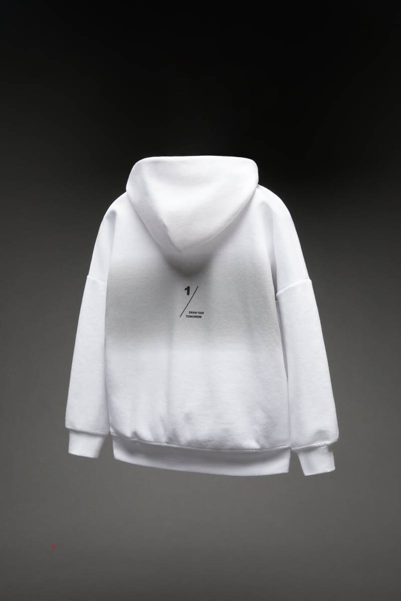 ZARA SPORTY OMBRÉ Hoodie Pojke Vita | ACPIN-9528