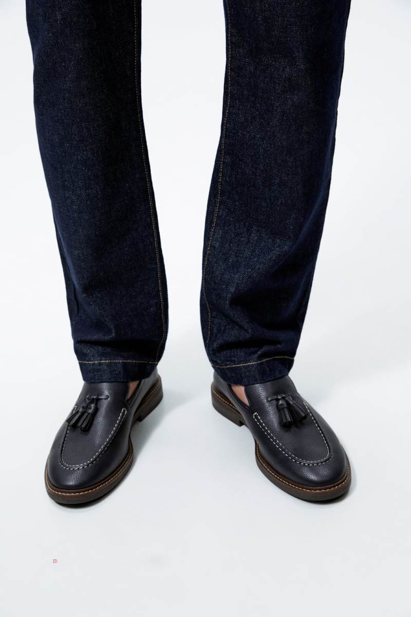 ZARA SPORTY PENNY Loafers Herr Marinblå Blå | ZRUYG-5420