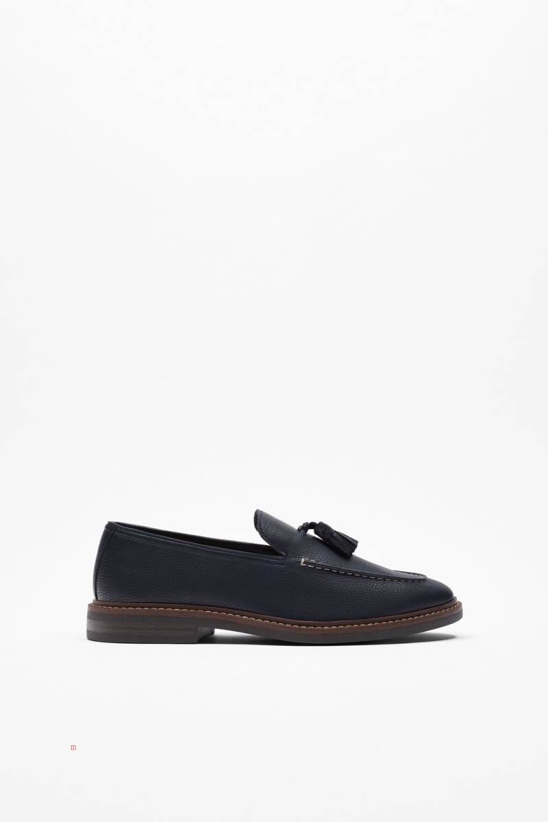 ZARA SPORTY PENNY Loafers Herr Marinblå Blå | ZRUYG-5420