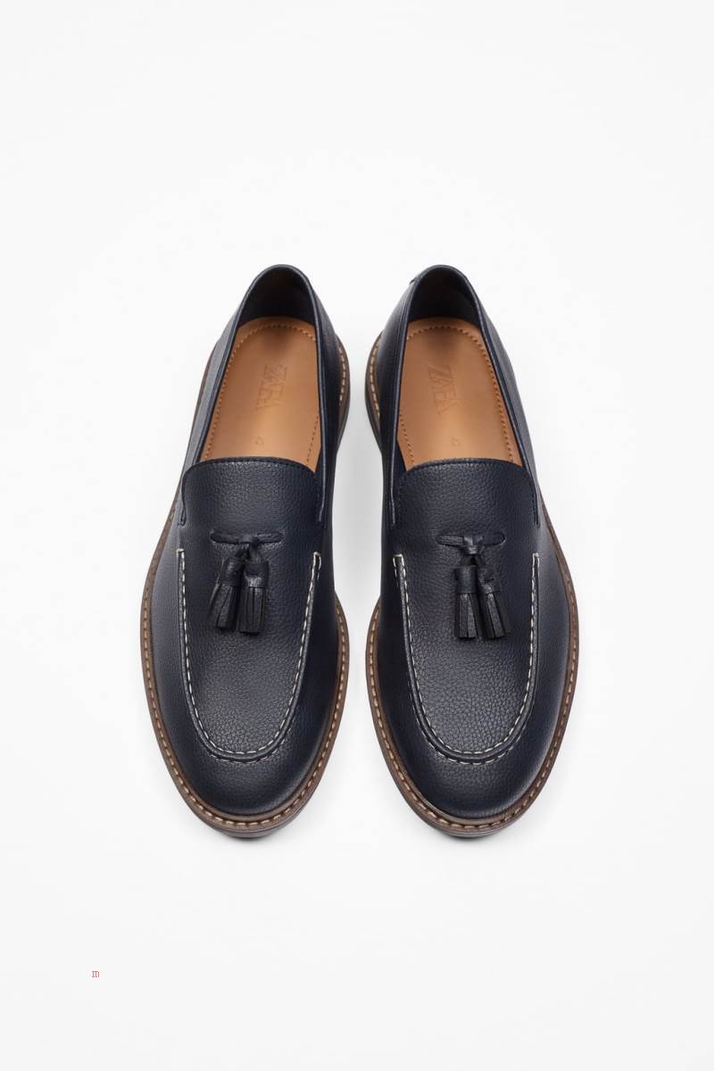 ZARA SPORTY PENNY Loafers Herr Marinblå Blå | ZRUYG-5420