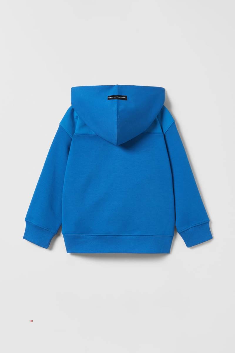 ZARA SPORTY PLUSH Sweatshirt Pojke Blå | PUVIZ-0654
