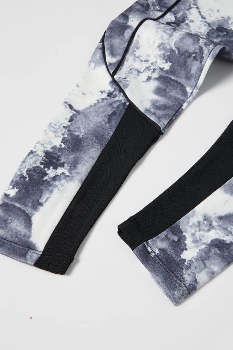 ZARA SPORTY PRINTED Leggings Tjej Svarta | IVSLQ-1809
