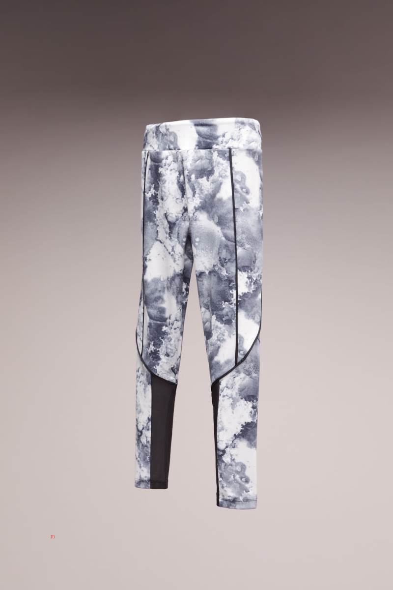 ZARA SPORTY PRINTED Leggings Tjej Svarta | IVSLQ-1809