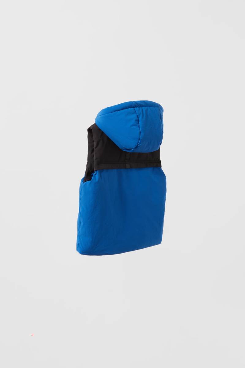 ZARA SPORTY QUILTED Väst Pojke Blå | ATVZL-3681