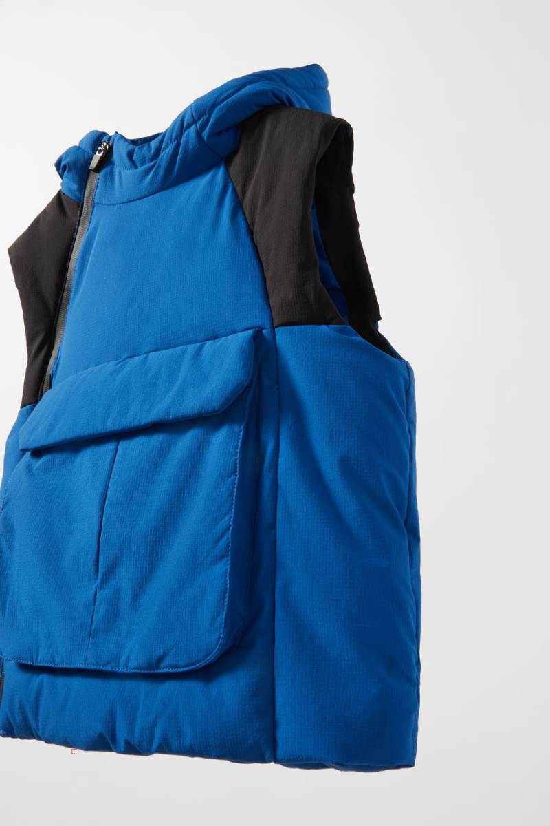 ZARA SPORTY QUILTED Väst Pojke Blå | ATVZL-3681