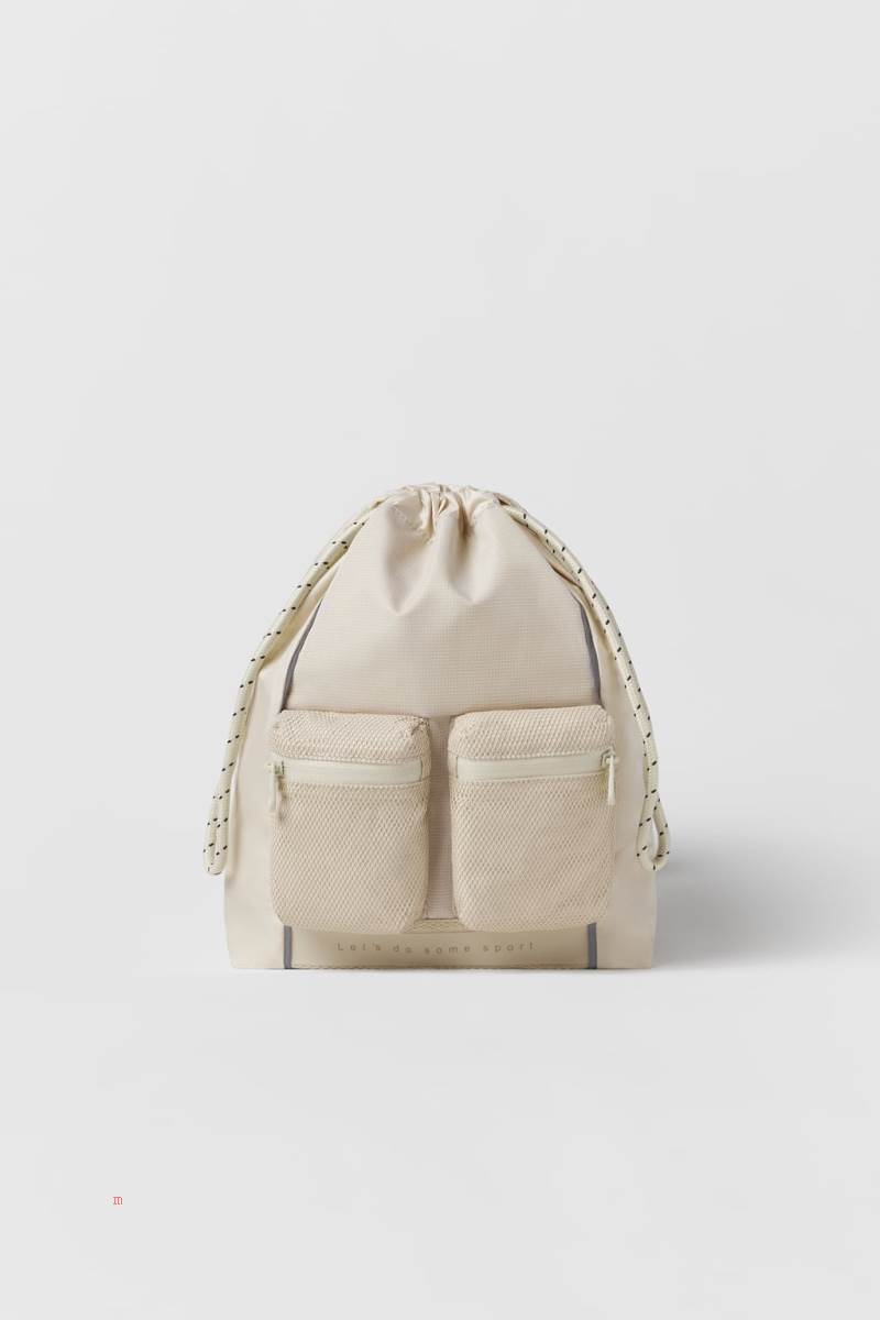 ZARA SPORTY Ryggsäck Tjej Vita | NAIFX-6918