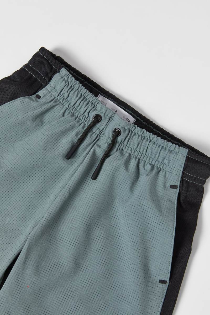 ZARA SPORTY STRETCH BERMUDA Leggings Pojke Gröna | EQBSW-7432