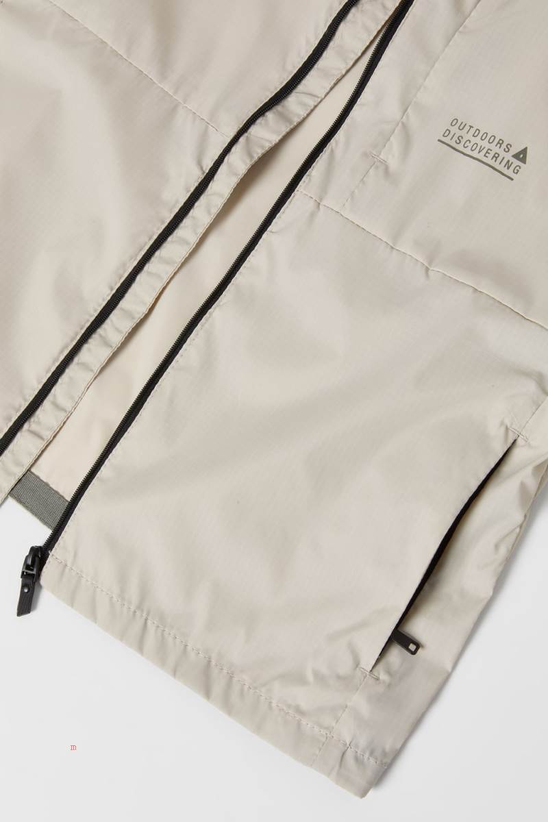 ZARA SPORTY TECHNICAL Vindjacka Pojke Grå Vita | ZNJSH-8713