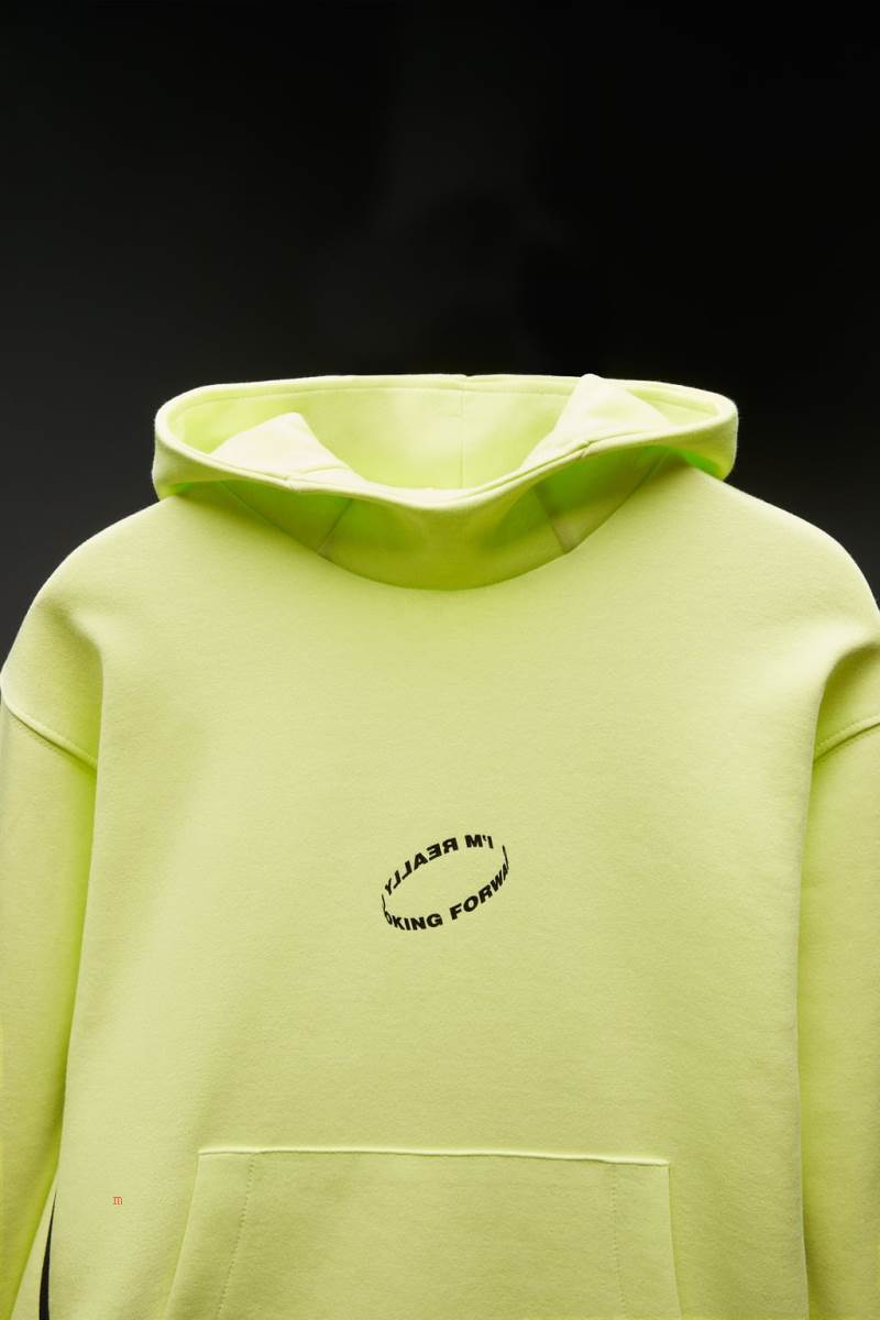 ZARA SPORTY WITH ZIPS Hoodie Pojke Ljusgula | WJSKE-3709