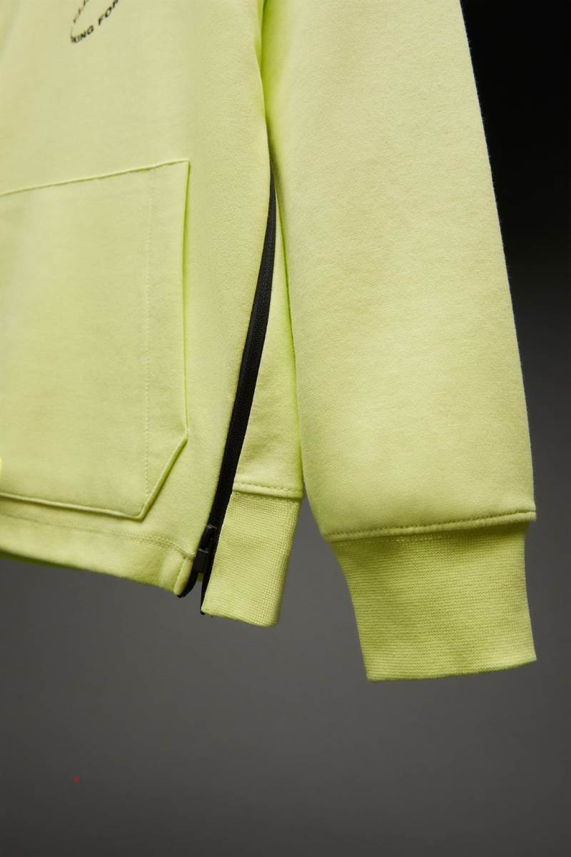 ZARA SPORTY WITH ZIPS Hoodie Pojke Ljusgula | WJSKE-3709