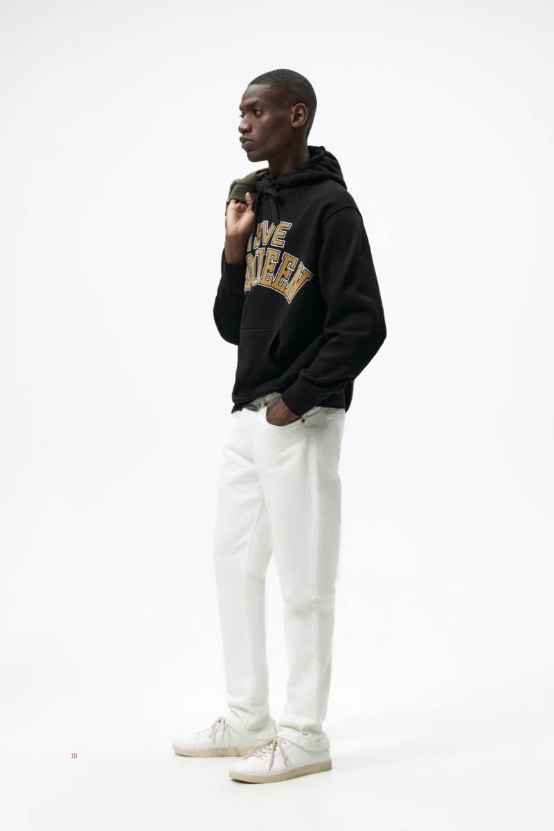 ZARA STEVE MCQUEEN ™ Hoodie Herr Svarta | UEMRB-4732