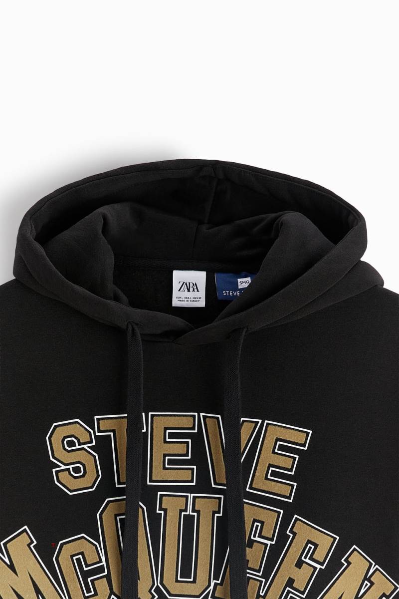 ZARA STEVE MCQUEEN ™ Hoodie Herr Svarta | UEMRB-4732